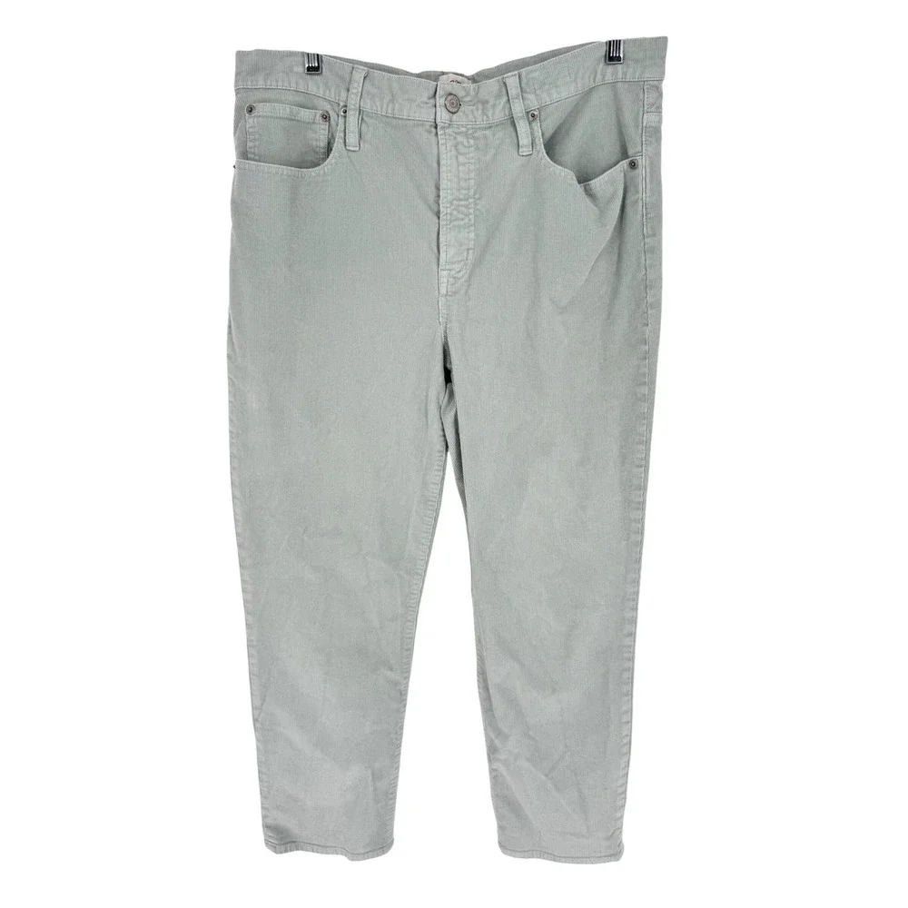 J.‎ Crew Vintage Sim-Straight Corduroy Pant Mint Green Size 32 Minimalist Preppy